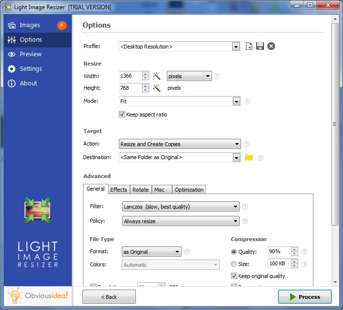 Light image resizer windows 10